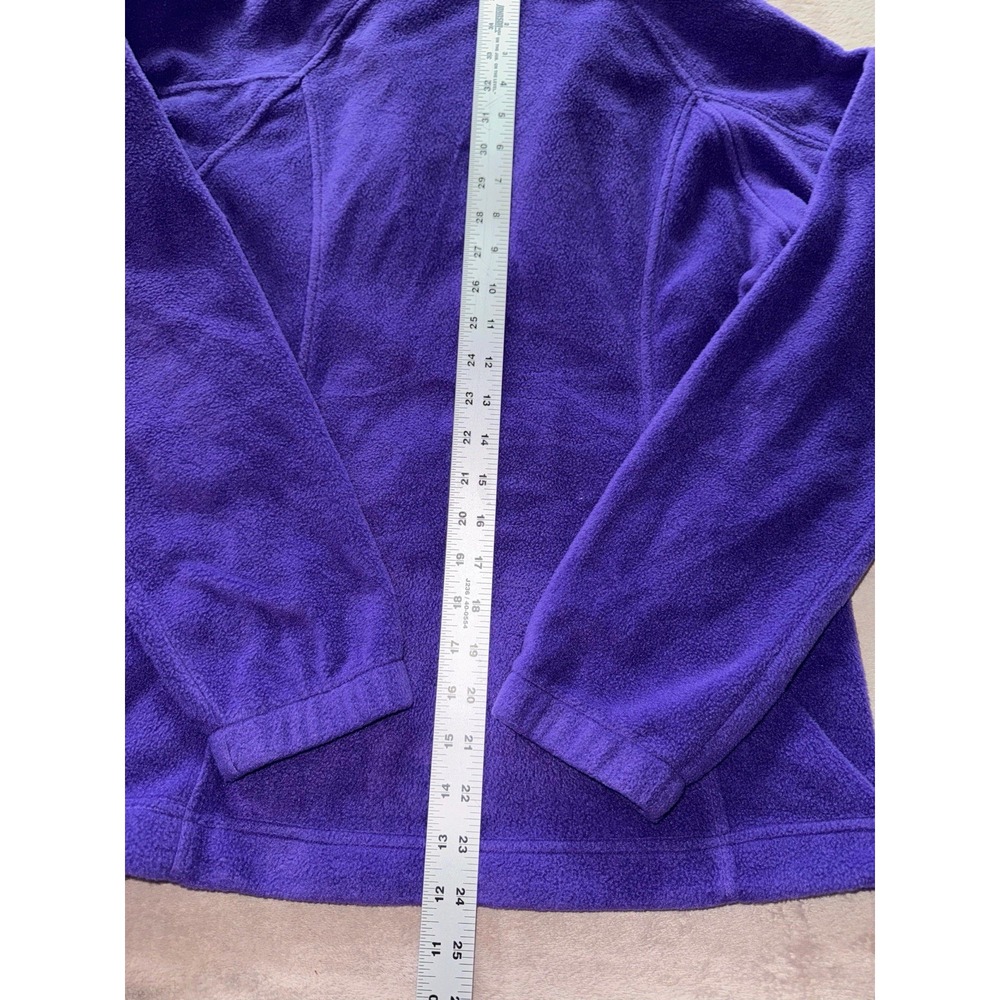 Columbia Jacket Sweatshirt Womens Purple Fleece Full‎ Zip Pockets Outdoor Size S - Picture 8 of 8